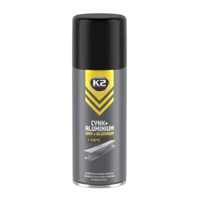 Abbildung von K2 Zink + Aluminium Spray, Temperatur hitzebeständig bis 120C, Korrosionsschutz, Rostschutz, Zinkspray 400ml