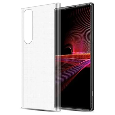 Abbildung von Cadorabo Hülle kompatibel mit Sony Xperia 1 III Silikon Handyhülle für Case aus [Nie vergilben Technologie], Kratzfeste Schutzhülle VOLL TRANSPARENT