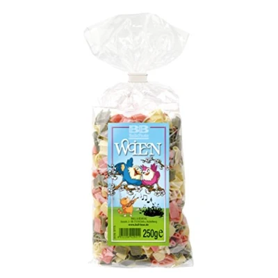 Abbildung von Bull &amp; Bear bunte Wien Nudeln, 250g, Motivnudeln aus Hartweizengrieß, handgefertigt in deutscher Manufaktur, Pasta Geschenk