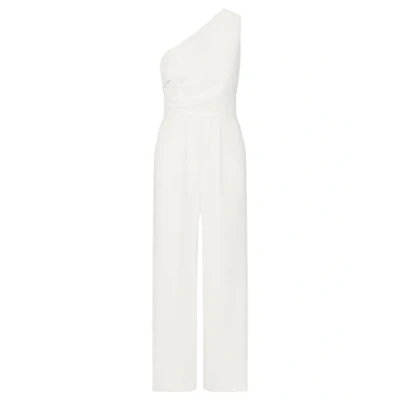 Abbildung von APART One Shoulder Overall aus Einer leicht strukturierten Ware, Creme, 36