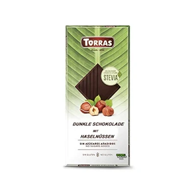 Abbildung von Torras Stevia Schokolade, Schokolade ohne Zuckerzusatz, Haselnussschokolade, Tafel (125g)