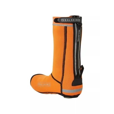 Abbildung von SEALSKINZ Hempton Rad Überschuhe, Unisex, Allwetter, mit geschlossener Sohle, orange, Größe XL