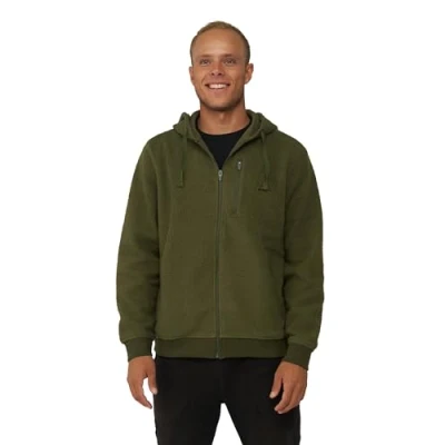 Abbildung von DANISH ENDURANCE Herren Fleece Jacke mit Kapuze 1 Pack Grün XL