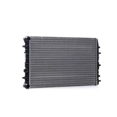 Abbildung von VALEO 732864 Kühler, Motorkühlung Aluminium 635 415 23 mit Kühlmittelregler Kühlrippen mechanisch gefügt SKODA: Fabia 2 Schrägheck, I Schrägheck