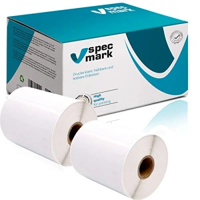 Abbildung von specmark 2 Etiketten Rollen kompatibel mit DYMO S0904980 104mm x 159mm 220 Stück zu allen Etikettendruckern LabelWriter 4XL, LW 4XL