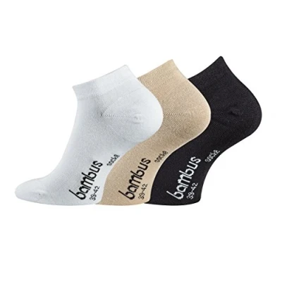 Abbildung von TippTexx 24 15 Paar softe Bambus Sneakers Socken, Unisex, für Sport, Freizeit und Business mit Anti Loch Garantie (Weiß, 35 38)