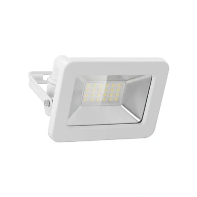 Abbildung von goobay 53871 LED Strahler Außen 20W / Außenstrahler IP65 Neutralweißes Licht 1700 lm/LED Scheinwerfer Fluter Wandmontage Gartenstrahler/Weiß