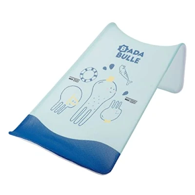 Abbildung von Badabulle Badeliege Meerestiere für Babys von 0 6 Monaten, mit bequemem Netzgewebe, Marineblau und Hellblau