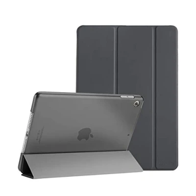 Abbildung von ProCase Hülle für iPad 9./8./7. Generation 10,2 Zoll 2021 2020 2019, Schutzhülle Smart Case Cover Kompatibel mit 9/8/7 Grau