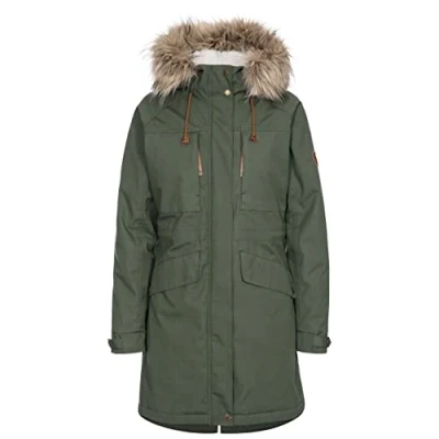 Abbildung von Trespass Damen Faithful wasserdichte Jacke Mit Anpassbarer Integrierter Kapuze, Basil, S