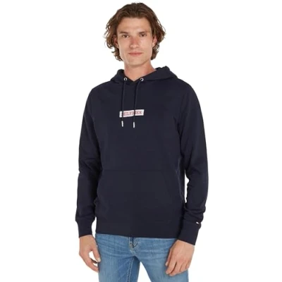 Abbildung von Tommy Hilfiger Herren Hoodie Monotype mit Kapuze, Blau (Desert Sky), S