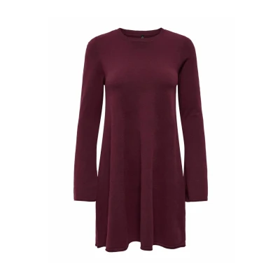Abbildung von ONLY Onlamalio LIFE Oneck Strickkleid, Damen, Größe: XS, Winetasting