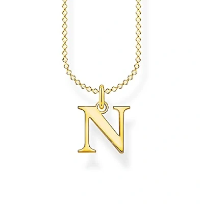 Abbildung von THOMAS SABO Kette Buchstabe N gold vergoldetes Silber KE2023 413 39 L45V