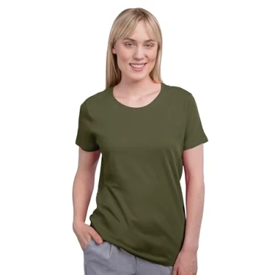 Abbildung von HRM Damen Luxury Roundneck Tee I Premium T Shirt Rundhalsausschnitt aus 100% Bio Baumwolle Basic bis 60C waschbar Hochwertige &amp; nachhaltige Oberteile