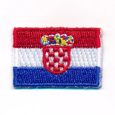 Abbildung von hegibaer 60 x 35 mm Kroatien Flagge Zagreb Aufnäher Aufbügler Patch 0917 B