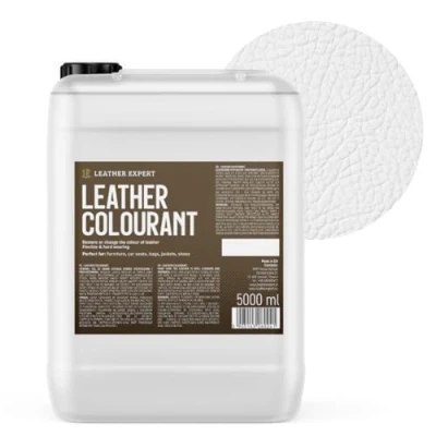 Abbildung von Sehr Deckend Wasser Lederfarbe Weiß 5L Leather Paint für Natur und ÖkoLeder Dye Ohne Alkohol alle Lederaccessoires Reißt oder Blättert Nicht ab