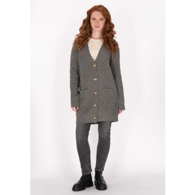 Abbildung von Strickjacke SCHMUDDELWEDDA M/L / Grau Melange 52% Acrylic 25% Polyesteramide 23% Polyester