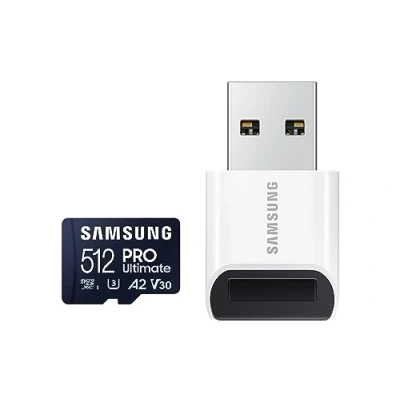 Abbildung von Samsung PRO Ultimate 512 GB (2023) microSDXC + USB Adapter