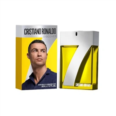 Abbildung von Cristiano Ronaldo CR7 Discovery Eau de Toilette für Herren, Toilette, Spray, Orange und Patschuli 50 ml