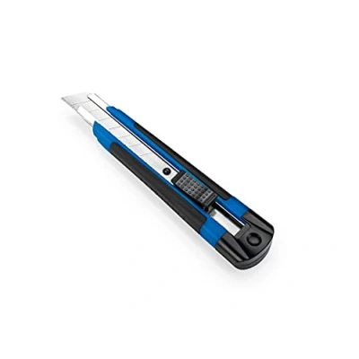 Abbildung von Dahle Allround Cutter (18 mm Abbrechklinge, für leichte Montage und Heimwerkerarbeiten, inkl. 2 Ersatzklingen) blau / schwarz