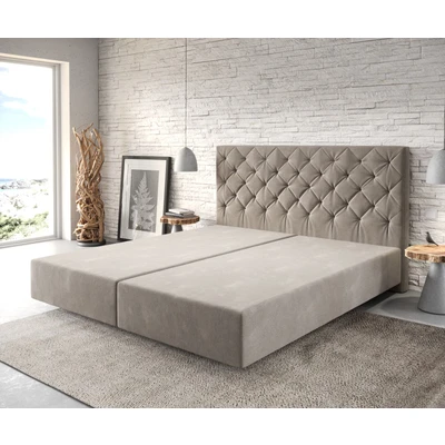 Abbildung von DELIFE Boxspringbett Dream Great, Mikrofaser Beige 180x200 cm