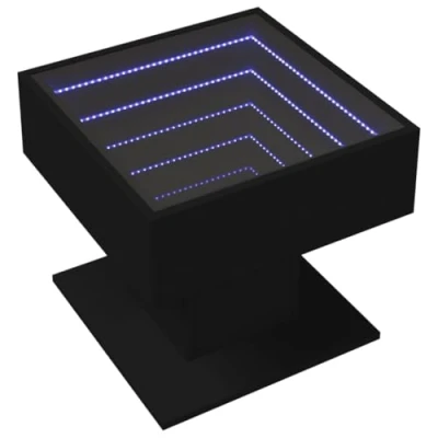 Abbildung von vidaXL Couchtisch LED Schwarz 50x50x45 cm Holzwerkstoff (1 St)