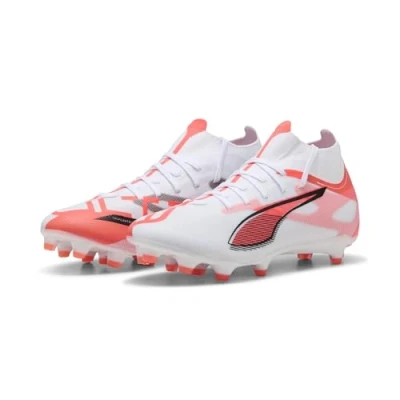 Abbildung von PUMA Damen Ultra 5 Match+ FG/AG WN&#039;s Fussballschuh, White Black Glowing RED, 43 EU
