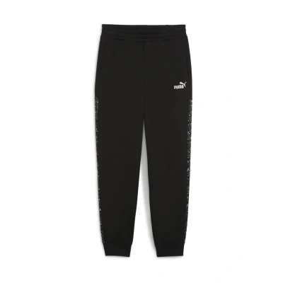 Abbildung von Essentials Comfort High Waist Jogginghose mit Animal Print Damen PUMA Black