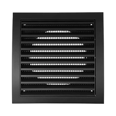 Abbildung von Vent Systems Ø125mm Außenmaße 190x190mm Anthrazit Lüftungsschlitz Abdeckung für Trockner, Belüftungsöffnungen und Abluft Rohr, den Außenbereich geeignet