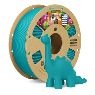 Abbildung von OVERTURE Easy PLA 1.75 mm 3D Druckerfilament, 1kg (2.2 lbs), Verstärkt Zähigkeit PLA, Maßgenauigkeit +/ 0,02 (Easy Kieferngrün)