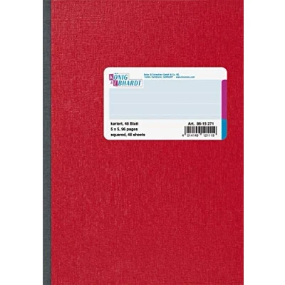 Abbildung von K+E Kladde A5 48 Blatt 70g/qm kariert 5mm Deckelpappe Strukturprägung