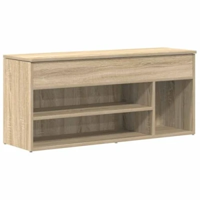 Abbildung von vidaXL Schuhregal Schuhbank Braun Eichen Optik 102x30,5x45 cm Holzwerkstoff, 1 tlg.