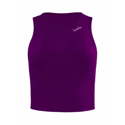Abbildung von Winshape Functional Comfort Cropped TANK Top, Damen, Größe: XS, Dark plum