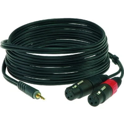 Abbildung von Klotz Adapter aller Art AY8 0100 Mobile Aufnahme in Y Kabel, Schwarz, 1 m