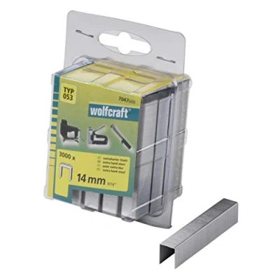 Abbildung von wolfcraft 7047000 Klammern breit, X harter Stahl Typ 53 14mm, 3000 stück