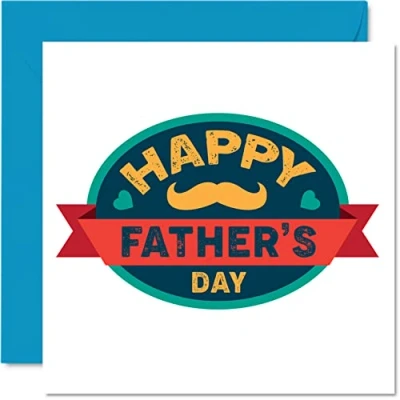 Abbildung von Stuff4 Süße Vatertagskarten für Papa Happy Father&#039;s Day tolle herzliche Karte von Sohn, Tochter, Vatergeschenk, 145 mm x besondere Grußkarten Geschenk