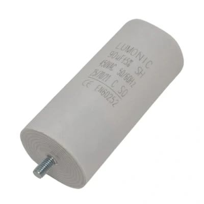 Abbildung von Lumonic Anlaufkondensator mit Stecker I 90µF 450V 55x120mm 90uF Motorkondensator Kunststoffgehäuse Betriebskondensator für Pumpen, Rasen