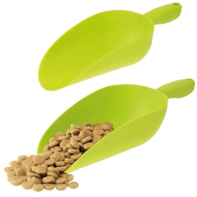 Abbildung von COM FOUR 2x Futterschaufel zum Portionieren von Tierfutter (28,5 cm 32,5 cm) Sackschaufel aus Kunststoff Messschaufel für Haustiere Abwiegeschaufel Futter und Saatgut