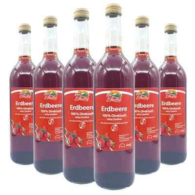 Abbildung von BLEICHHOF® Erdbeersaft Direktsaft, vegan (6x0,72l)