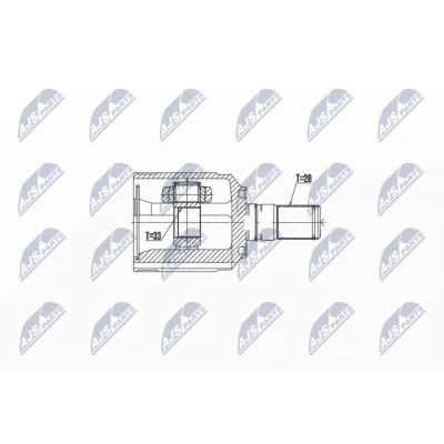 Abbildung von NTY NPW HY 538 Gelenksatz Vorderachse links HYUNDAI: SANTA FE 2, 3, KIA: SORENTO Optima / K5 Limousine