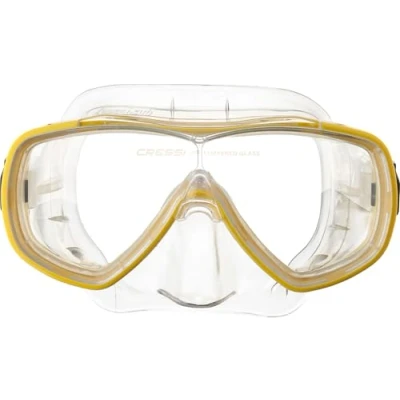 Abbildung von Cressi Onda Mask Schnorchelmaske, Transparent/Gelb, Einheitsgröße, Erwachsene Unisex
