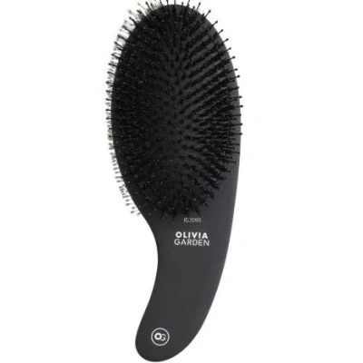 Abbildung von OLIVIA GARDEN Haarbürste EXPERT CARE CURVE Nylon Bristles Matt Black