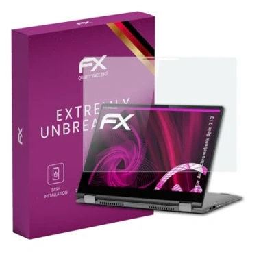 Abbildung von atFoliX Glasfolie kompatibel mit Acer Chromebook Spin 713 Panzerfolie, 9H Hybrid Glass FX Schutzpanzer Folie