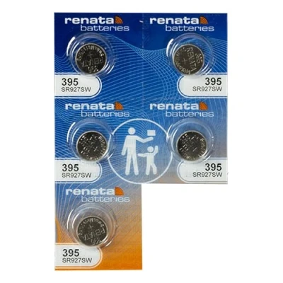 Abbildung von Uhrenbatterie Renata Swiss Made 395 oder SR927SW AG7 1.5V schnelle Schiff (5 x SR927SW)