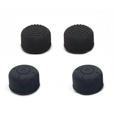 Abbildung von Silikon erhöhte Antislip Daumen Stick Griff Thumbsticks Joystick Kappe Switch Zubehör für Nintendo Schalter NS joy con Controller schwarz (Circle + Multipoint Arten)