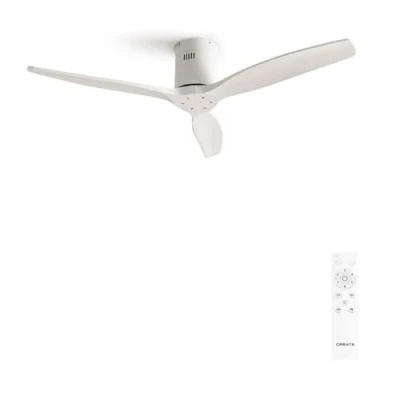 Abbildung von CREATE / WINDCALM/Deckenventilator Weiß mit Fernbedienung 40W, Leise, Ø132 cm, 6 Geschwindigkeiten, Timer, DC Motor, Sommer Winterbetrieb