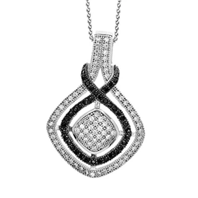 Abbildung von Orphelia Damen Kette mit Anhänger 925 Silber rhodiniert weiß Rundschliff Zirkonia 45 cm ZH 7240/1