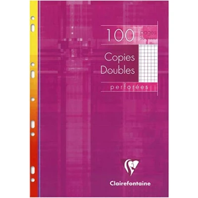 Abbildung von Clairefontaine 4722C Packung Kanzleibögen DIN A4 (gelocht, 100 Blatt, kariert) 1 Pack weiß