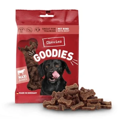 Abbildung von Chewies Hundeleckerli Training Maxi Rind Knöchelchen 200 g Hundesnacks zuckerfrei &amp; mit hohem Fleischanteil ideal als Trainings Leckerli für Ihren Hund