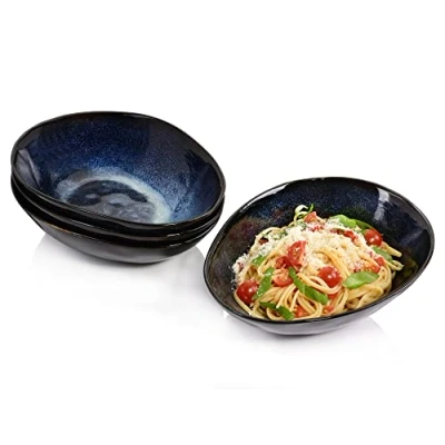Abbildung von SÄNGER Pastateller Tokio Pastaschalen Set, (4 St), Blau Schwarz, Handmade, Premium Collection